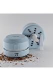 Nave L-0766-1 Mini Masa Üstü Pilli Süpürge Kırıntı Kalıntı Temizleyen Mini Temizleme Robotu Mavi